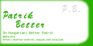 patrik better business card